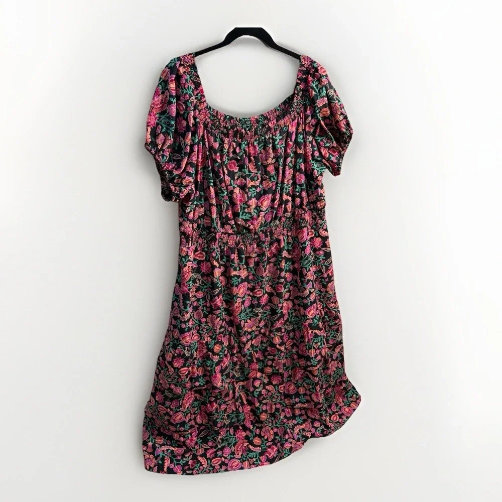 Knox Rose Maxi Dress 3X Boho Tiered Floral Puff Sleeve Pockets Cottagecore Flowy